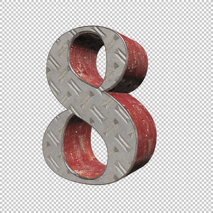 Rendering 3d numero 8
