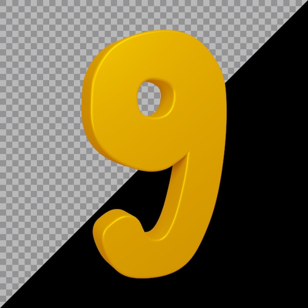 Rendering 3d numero 9