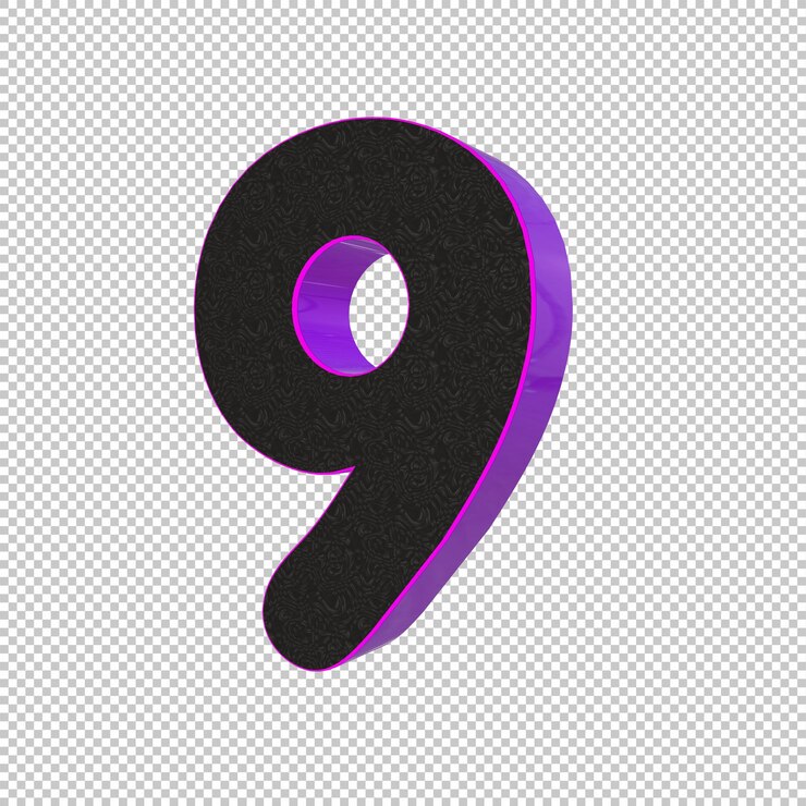 Rendering 3d numero 9