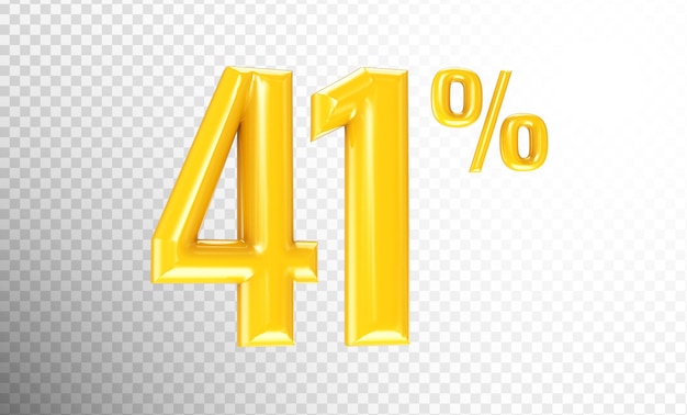 Rendering 3D numero giallo