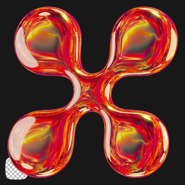 Rendering 3D d'objets métalliques sur fond transparent