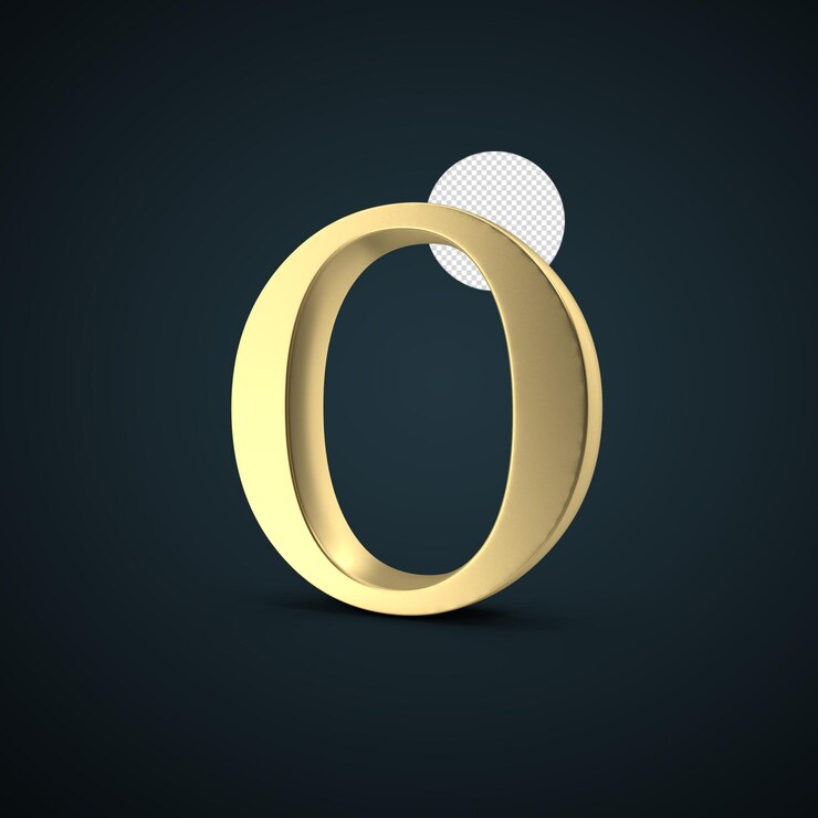 PSD rendering 3d oro o