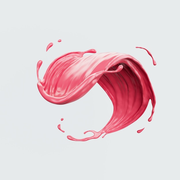 Rendering 3D de peinture liquide par éclaboussure