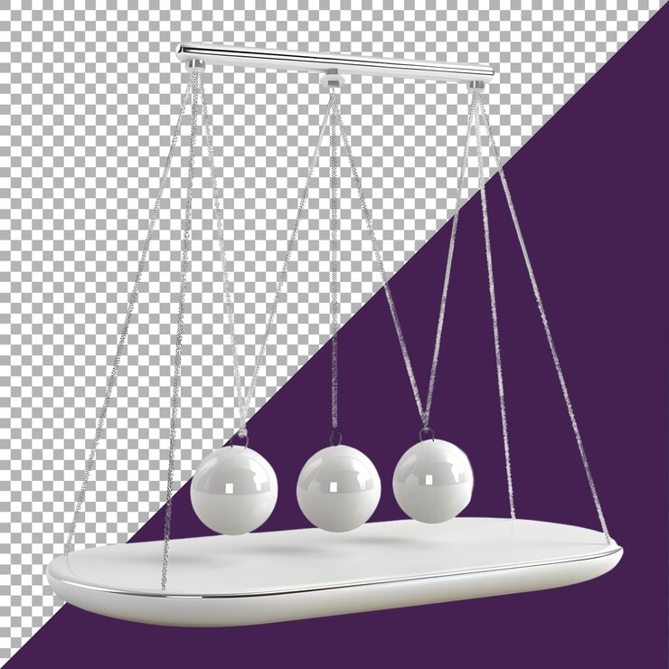 PSD rendering 3d d'un pendule sur un fond transparent généré par ai