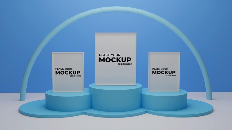 Rendering 3D Photo-frame-mockup