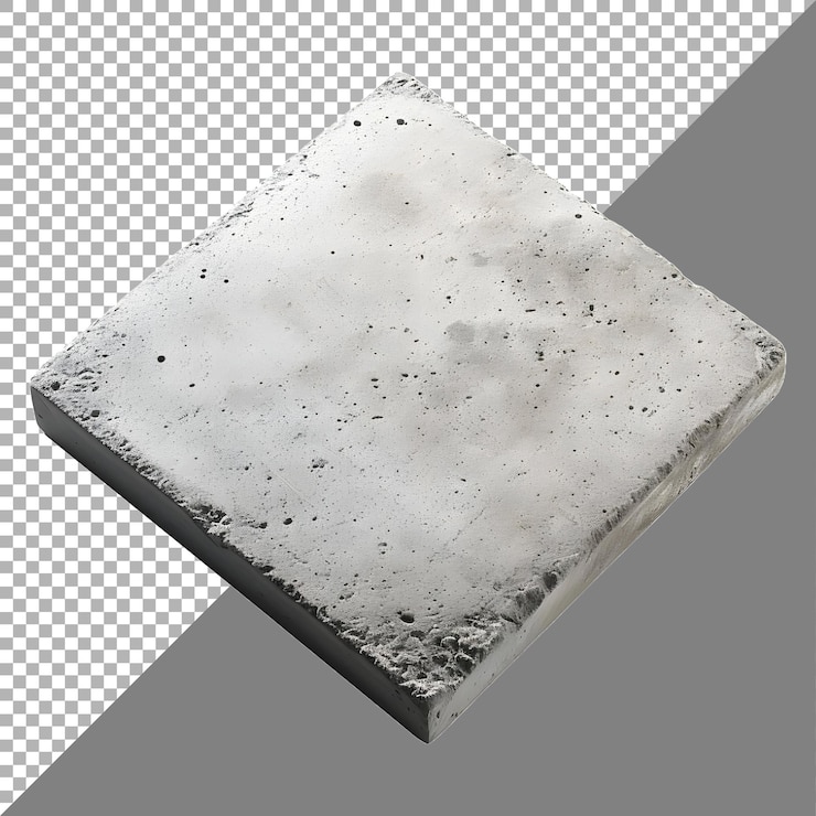 PSD rendering 3d d'une pierre solide grise sur un fond transparent généré par ai
