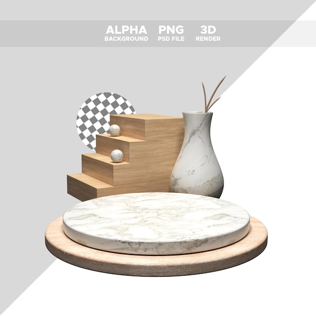 rendering 3d Podio per l'illustrazione del design