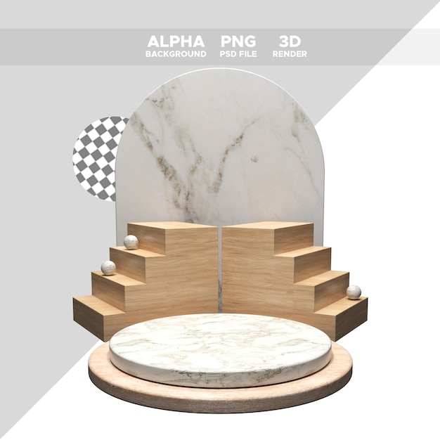 rendering 3d Podio per l'illustrazione del design