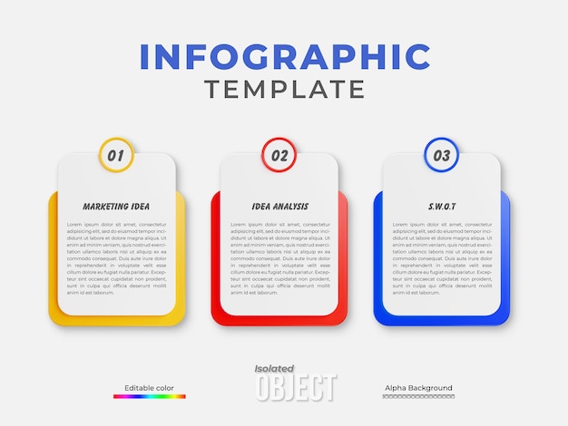 Rendering 3D Progettazione infografica modello di infografica aziendale