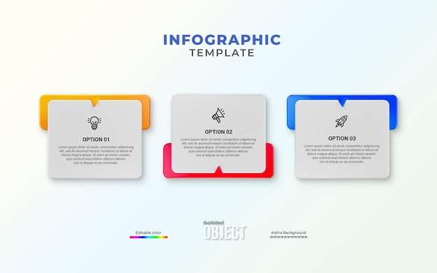 Rendering 3D Progettazione infografica modello di infografica aziendale