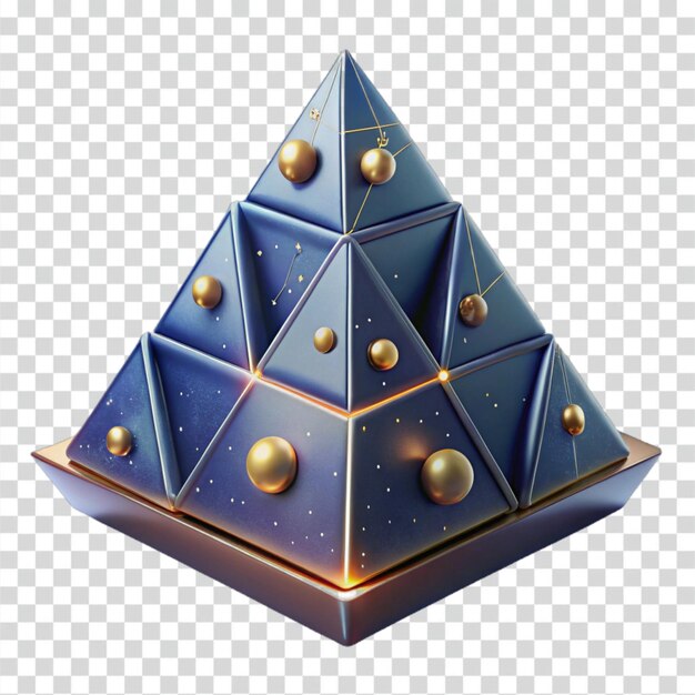 Rendering 3D de la pyramide géométrique