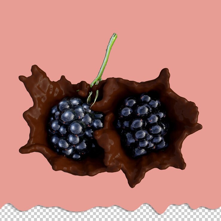 PSD rendering 3d realistico di blackberry migliore per scopi commerciali e di design