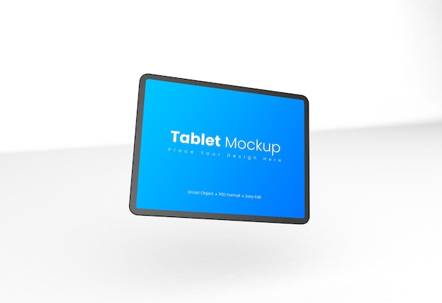 Rendering 3d realistico di tablet mockup