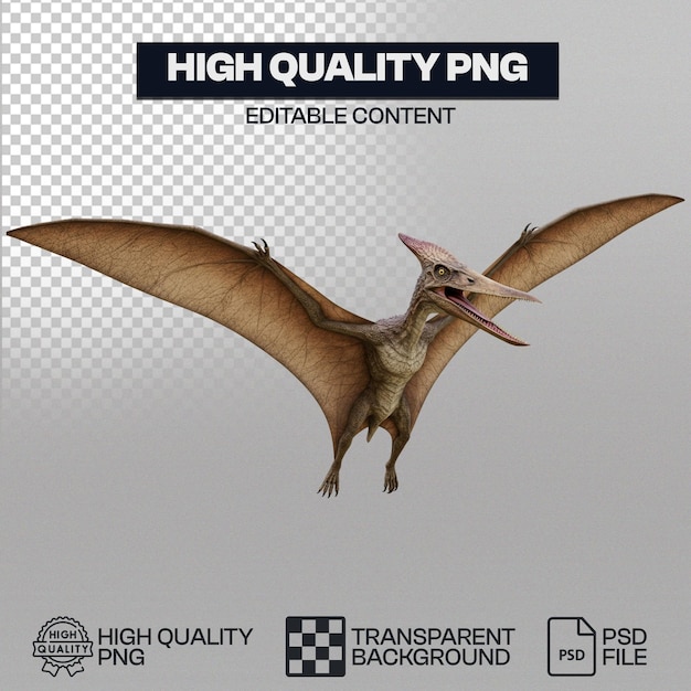 Rendering 3D realistico di uno pterodattilo