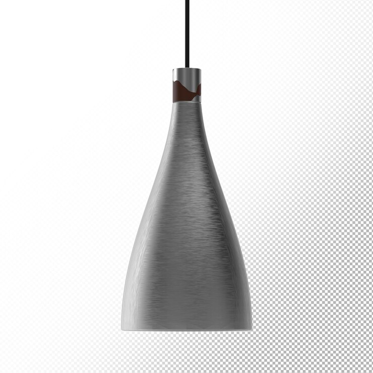 PSD rendering 3d realistico isolato della lampada da soffitto per il creatore di scene