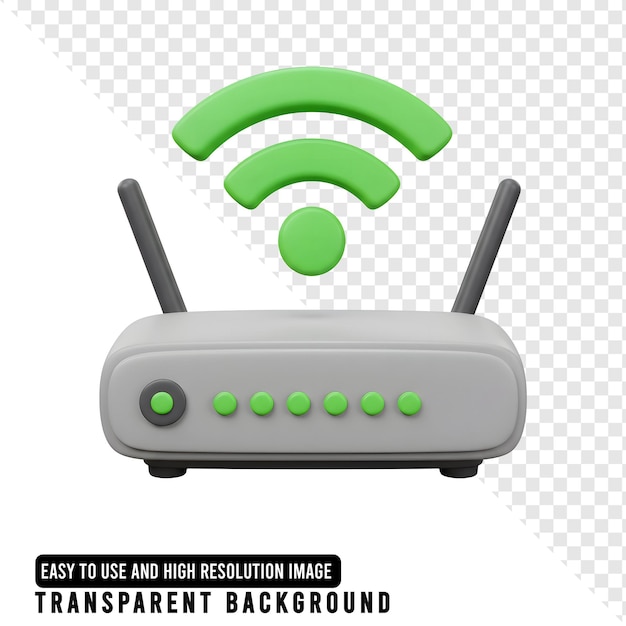 Rendering 3D d'un routeur Wi-Fi