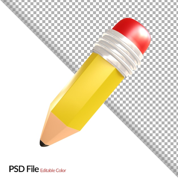 Rendering 3D semplice illustrazione matita
