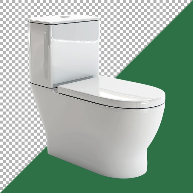 PSD rendering 3d d'un siège de salle de bain sur un fond transparent généré par ai