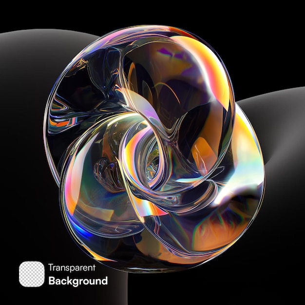 Rendering 3D de la sphère irisissante abstraite