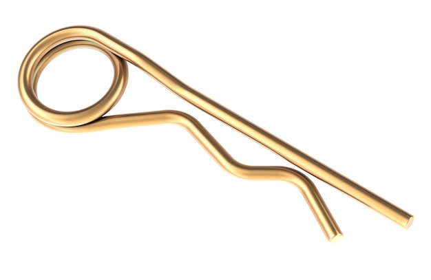 Rendering 3D de Spring Cotter Pin R Clip aislado en un fondo transparente
