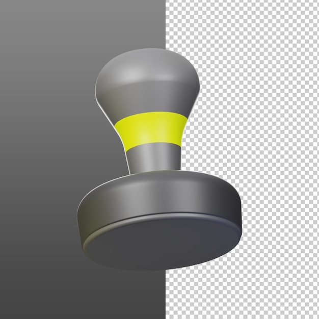 Rendering 3D d'un timbre en caoutchouc noir
