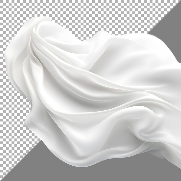 PSD rendering 3d d'un tissu de soie coloré sur un fond transparent généré par ai