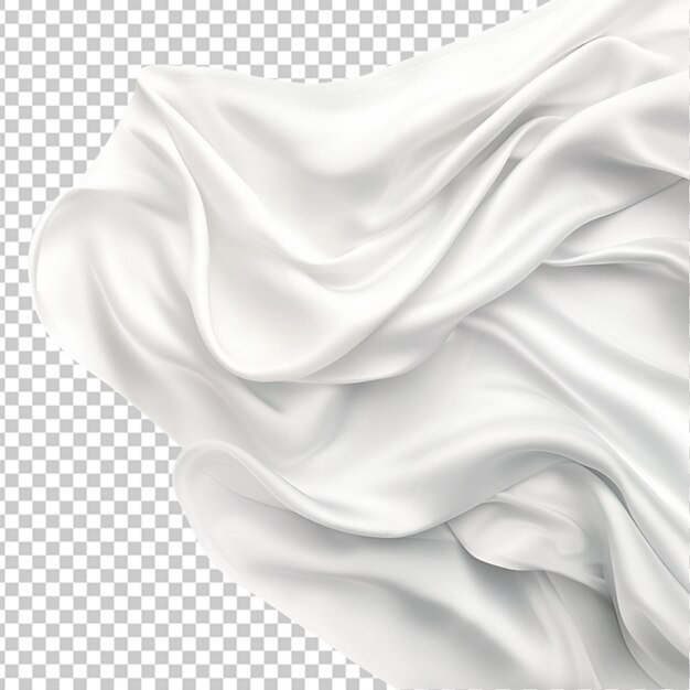 PSD rendering 3d d'un tissu de soie coloré sur un fond transparent