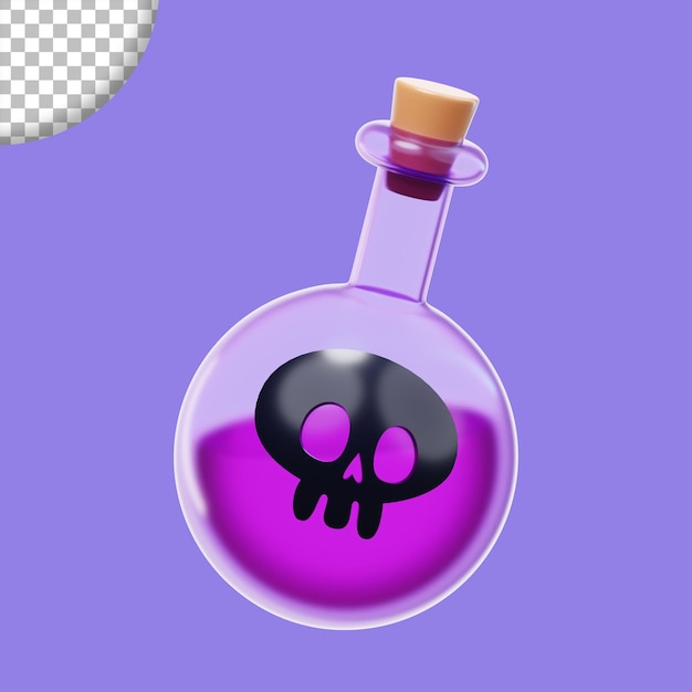 Rendering 3D Veleno misterioso di Halloween