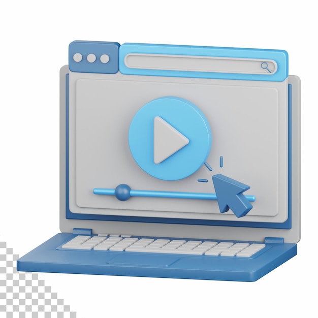 Rendering 3D de video marketing aislado útil para SEO, optimización de sitios web en Internet y otros