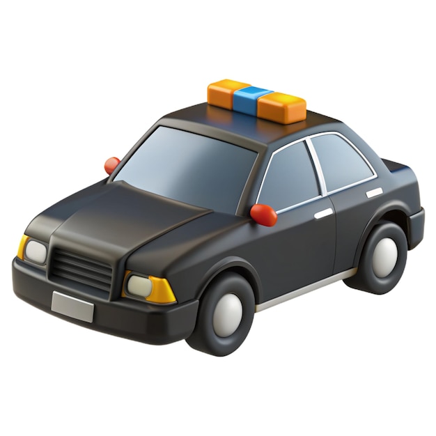 PSD rendering 3d de voitures de police