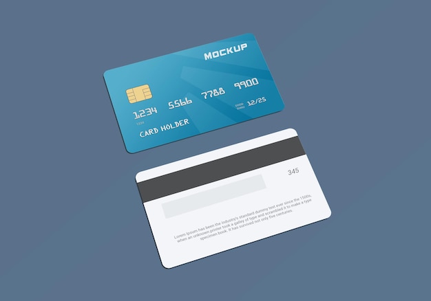rendering del design del modello di carta di credito