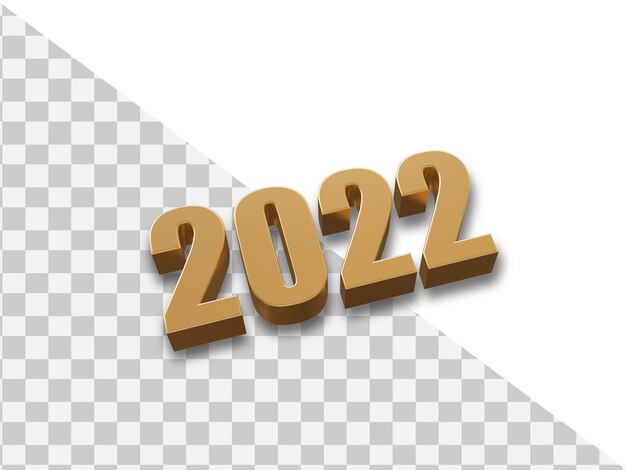 Rendering del testo 3D del 2022