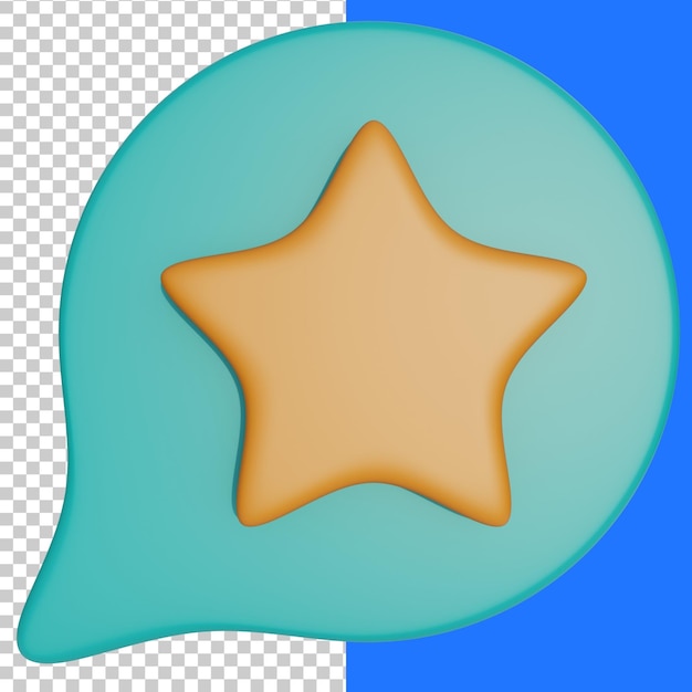 Rendering dell'icona 3D della chat preferita
