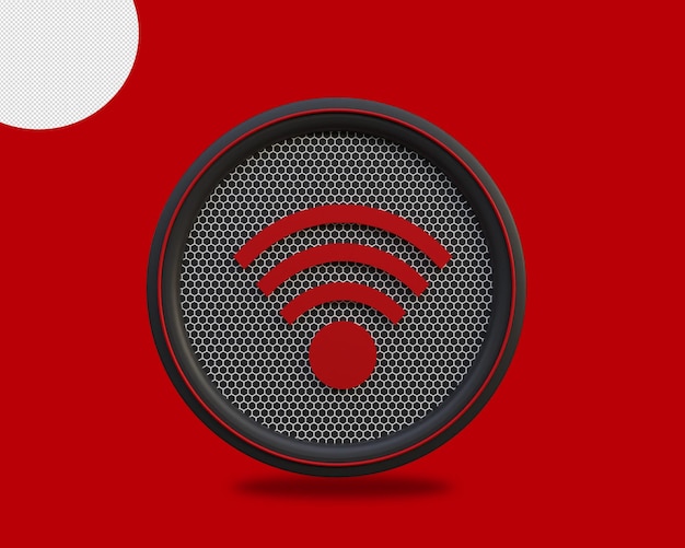Rendering dell'icona Wi-Fi 3D