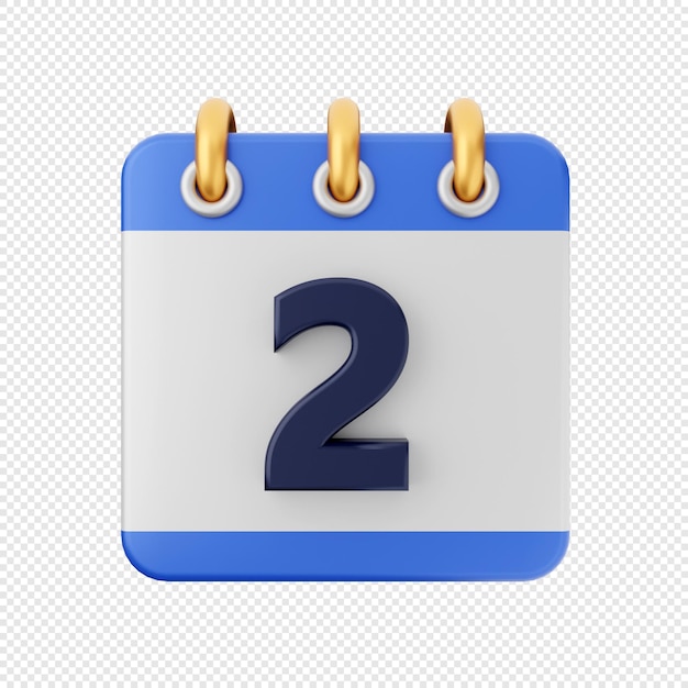 Rendering dell'illustrazione dell'icona dell'evento della data del calendario 3d