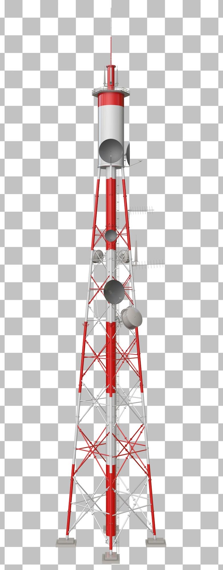 PSD rendering della torre radio 3d