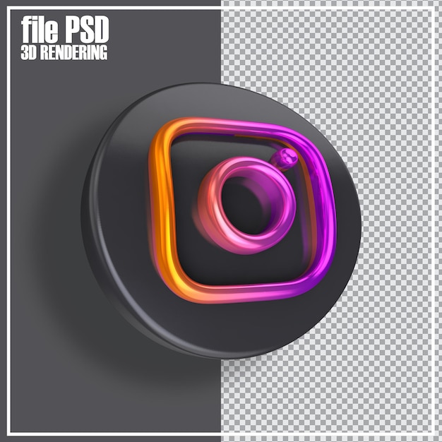 rendering delle icone 3d dei social media
