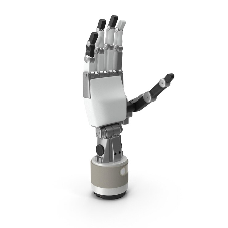 PSD rendering dettagliato di una mano protetica robotica