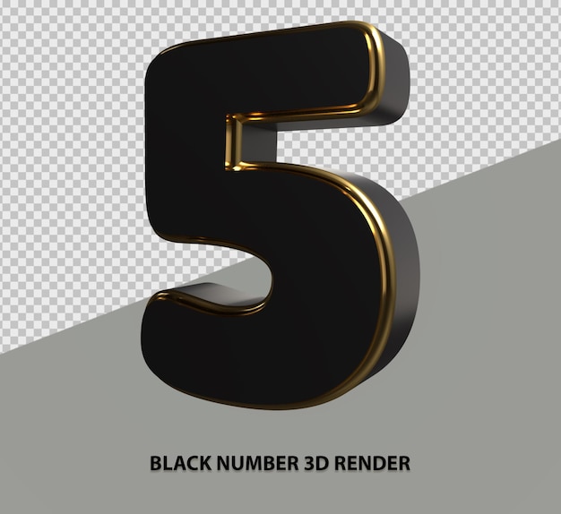 Rendering di numeri neri