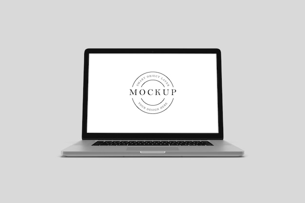 Rendering di progettazione mockup laptop