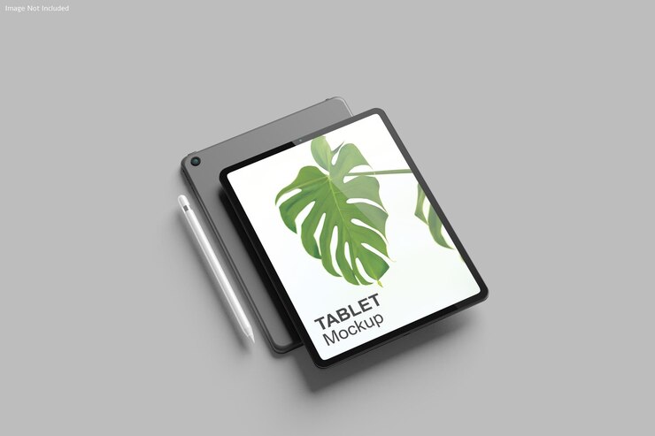 Rendering di progettazione mockup tablet