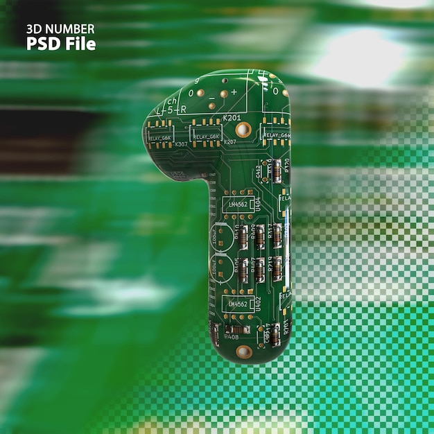 Rendering di schede PCB elettroniche 3d numero 1 texture