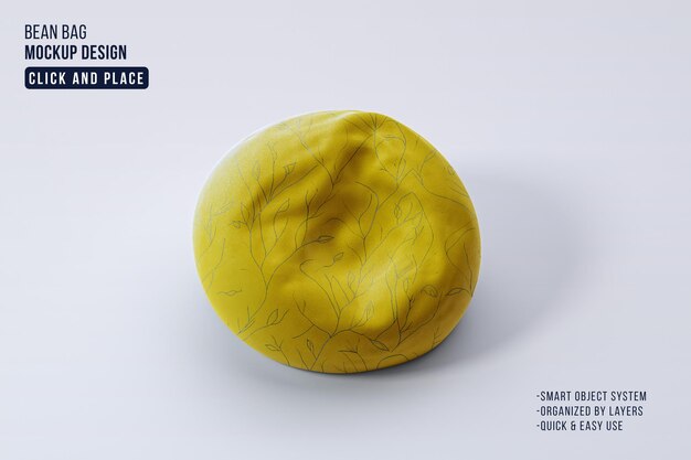 Rendering einer Sitzsack-Branding-Mockup-Vorlage