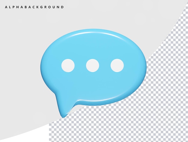 Rendering de l'élément 3D de l'icône du message