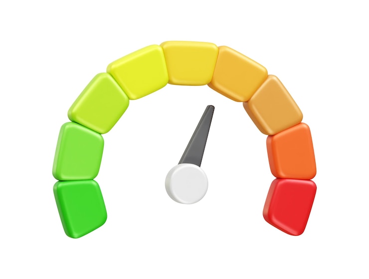 PSD rendering de l'icône du compteur de vitesse en 3d