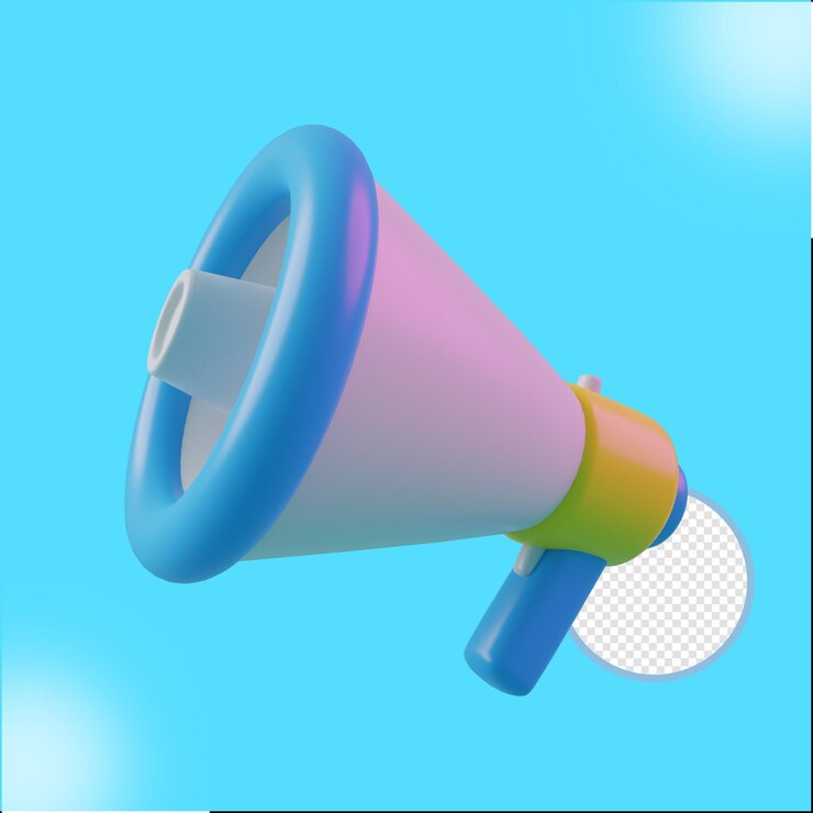 Rendering ikon 3D megafon