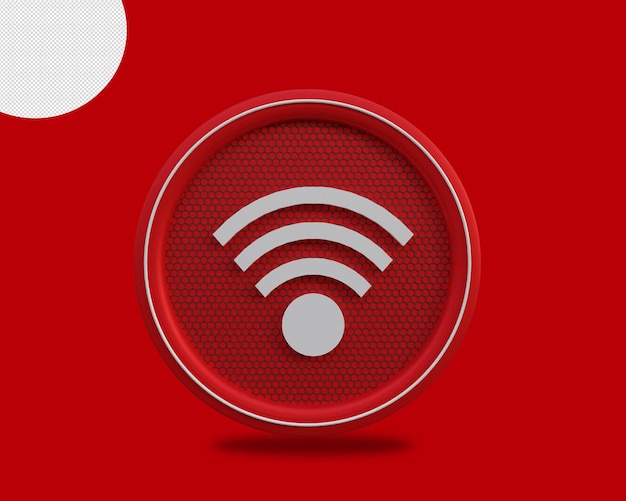 Rendering ikon wifi 3d