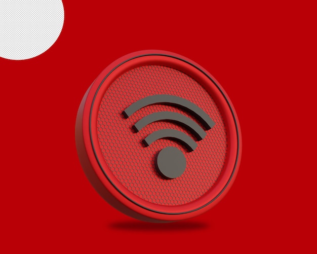 Rendering ikon wifi 3d