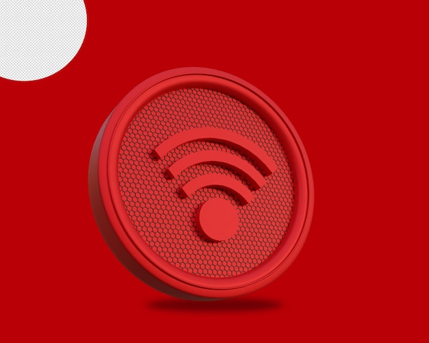 Rendering ikon wifi 3d