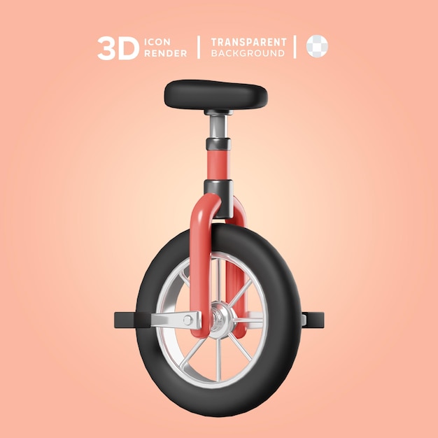 PSD rendering d'illustration 3d du monocycle